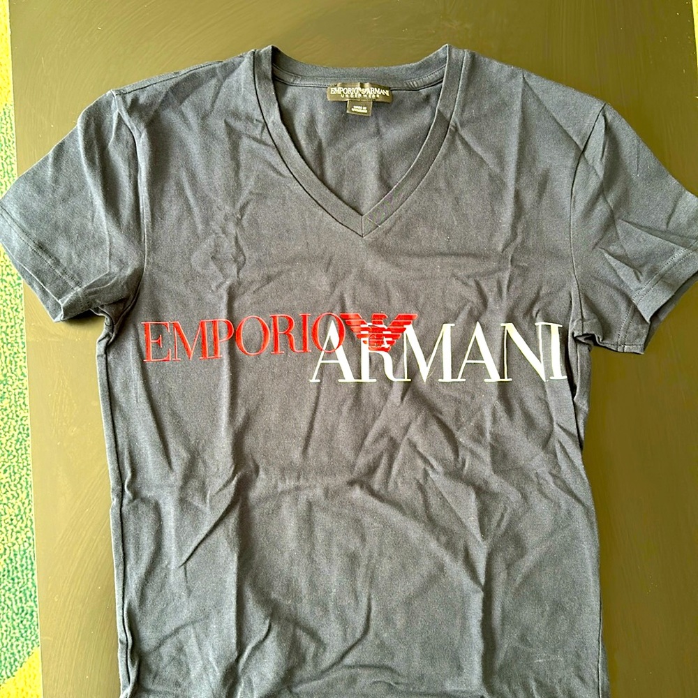 Emporio Armani underwear V-neck shirt size Small with original tags.